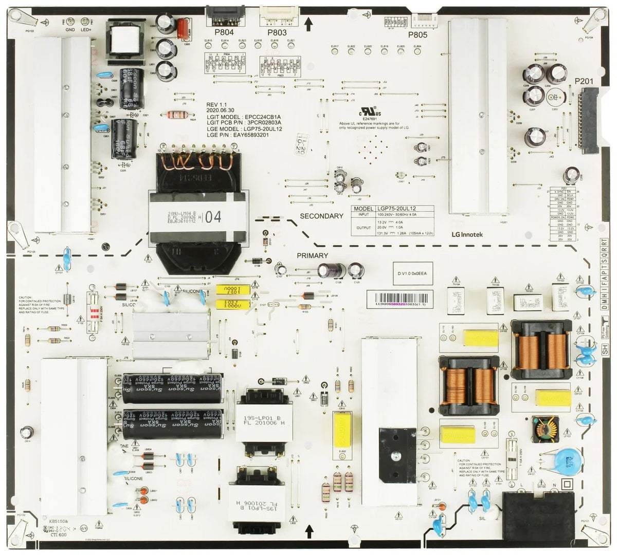 LG EAY65893201 Power Supply for 75NANO80UPA