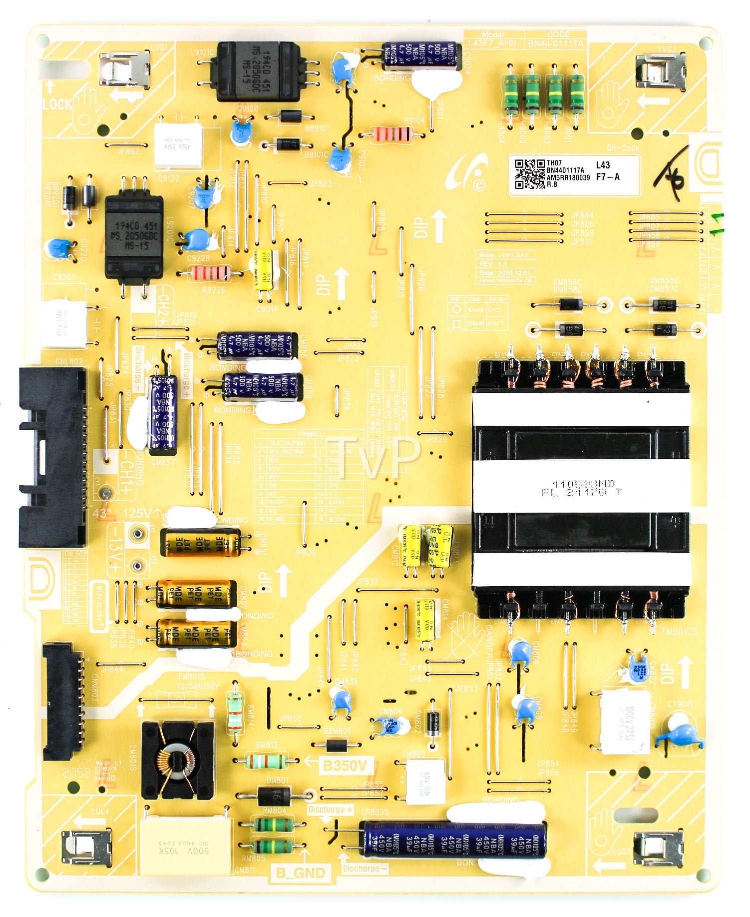 Samsung BN44-01117A Power Supply / LED Board for QN43LS03AAFXZA