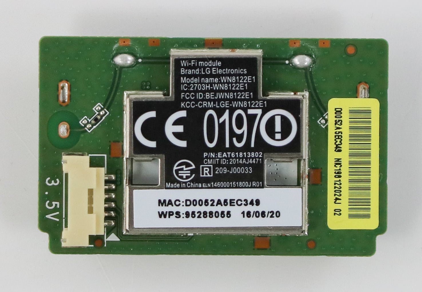 LG EAT61813802 (WN8122E1) Wi-Fi Module