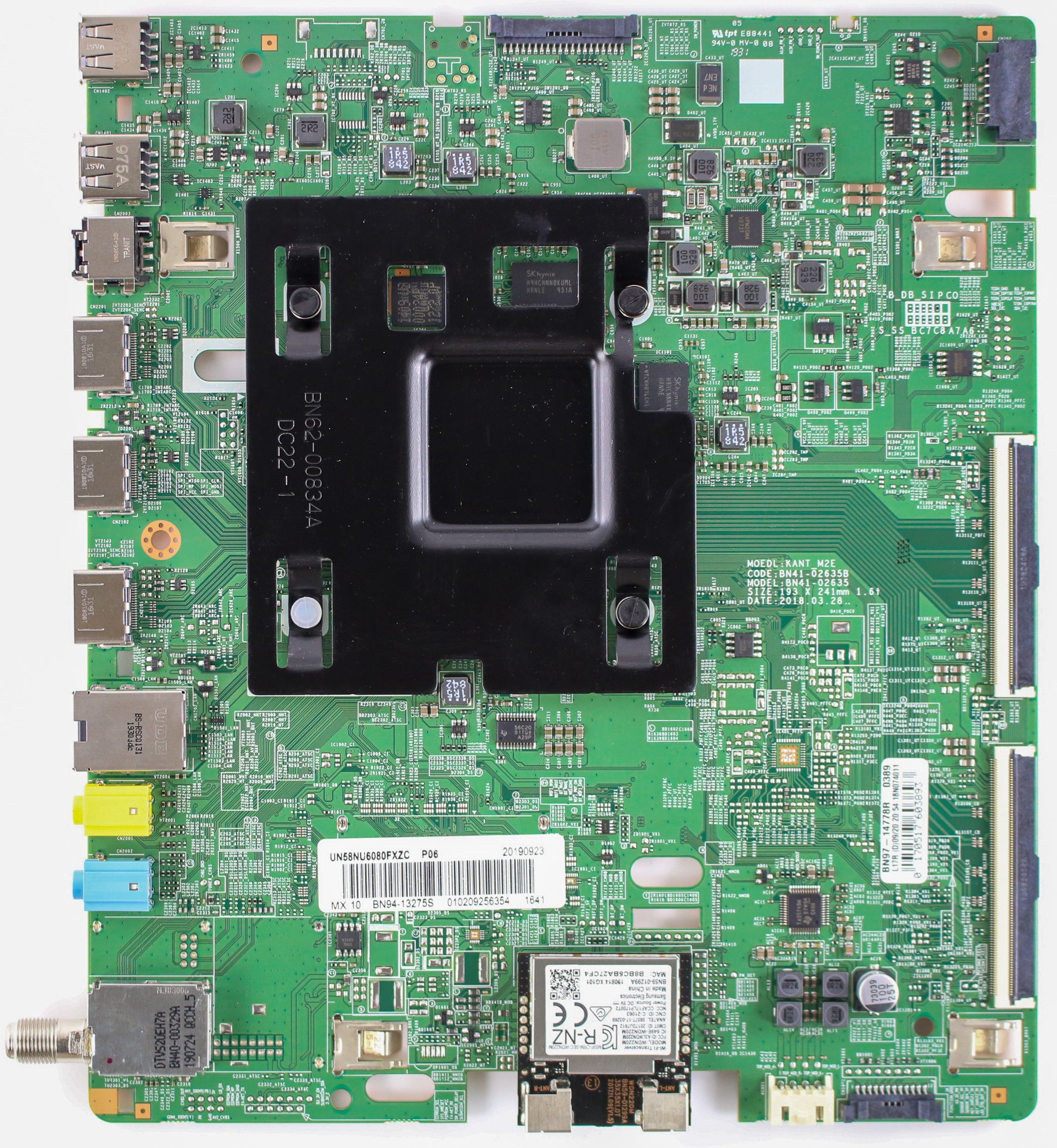 Samsung BN94-13275S Main Board for UN58MU6070EXZA (Version DB02)