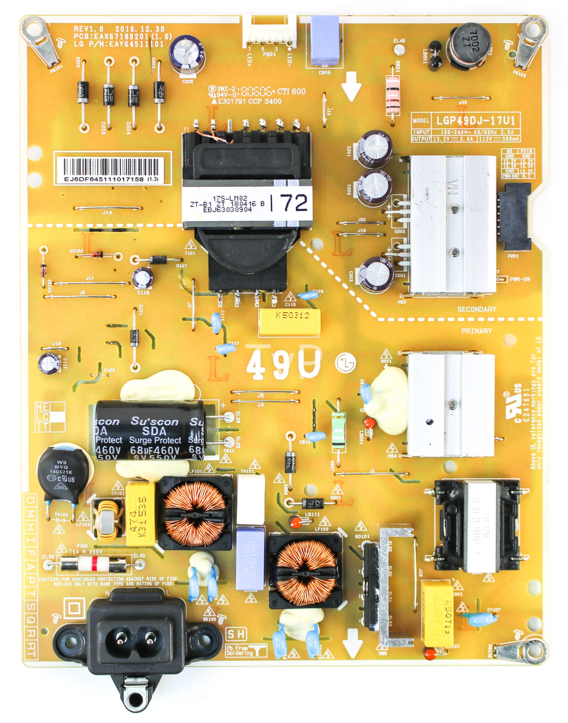 LG EAY64511101 Power Supply Board